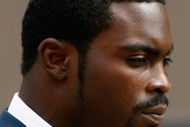 RICHMOND, VA - AUGUST 27:  NFL star Michael Vick (L) departs federal court August 27, 2007 in Richmond, Virginia. Vick pleaded guilty in court to federal dogfighting conspiracy charges.  (Photo by Win McNamee/Getty Images)
