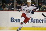 DETROIT, MI - MARCH 7:  Jason Williams #29 of the Columbus Blue Jackets skates in a game against the Detroit Red Wings on March 7, 2009 at Joe Louis Arena in Detroit, Michigan. The Blue Jackets defeated the Red Wings 8-2 on the strength of a hat trick by Rick Nash. (Photo by Claus Andersen/Getty Images)  