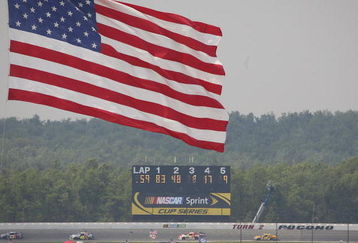 LONG POND, PA - JUNE 08: A general of of the race track during the NASCAR Sprint Cup Series Pocono 500 on June 8, 2008 at Pocono International Raceway in Long Pond, Pennsylvania.  (Photo by Jerry Markland/Getty Images for NASCAR)