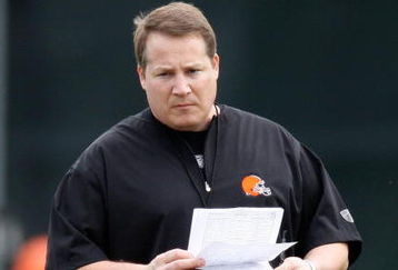 BEREA, OH - MAY 02:  Head coach Eric Mangini of the Cleveland Browns looks on  during rookie mini camp at the Cleveland Browns Training and Administrative Complex on May 2, 2009 in Berea, Ohio.  (Photo by Gregory Shamus/Getty Images)
