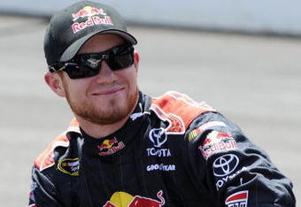 INDIANAPOLIS - JULY 25:  Brian Vickers, driver of the #83 Red Bull Toyota, sits on pit road during qualifying for the NASCAR Sprint Cup Series Allstate 400 at the Brickyard at Indianapolis Motor Speedway on July 25, 2009 in Indianapolis, Indiana.  (Photo by John Harrelson/Getty Images for NASCAR)