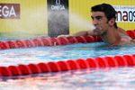 ROME - JULY 29:  Michael Phelps of the United States celebrates after breaking the world record, setting a new time of 1:51.51 seconds in the Men's 200m Butterfly Final during the 13th FINA World Championships at the Stadio del Nuoto on July 29, 2009 in Rome, Italy.  (Photo by Quinn Rooney/Getty Images)