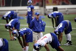 EAST RUTHERFORD, NJ - MAY 09: Tom Coughlin, head coach of the New York Giants walks on the field at rookie camp on May 9, 2009 in East Rutherford, New Jersey.  (Photo by Jeff Zelevansky/Getty Images)