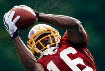 ASHBURN, VA - JULY 30:  Washington Redskins wide receiver Keith Eloi (#16) catches a pass during drills on opening day of training camp July 30, 2009 in Ashburn, Virginia.  (Photo by Win McNamee/Getty Images)
