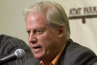 SAN FRANCISCO - SEPTEMBER 21:   San Francisco Giants Senior Vice President and General Manager Brian Sabean (L) and President and Managing General Partner Peter Magowan at a press conference announcing the Giants will not bring Barry Bonds back for the Giants 2008 season September 21, 2007 in San Francisco, California. Barry Bonds played for 15 years with the Giants and became the all-time home run leader after breaking Hank Aaron's record this year. Bonds made no indication in his statement on his website that he would be retiring.  (Photo by David Paul Morris/Getty Images)