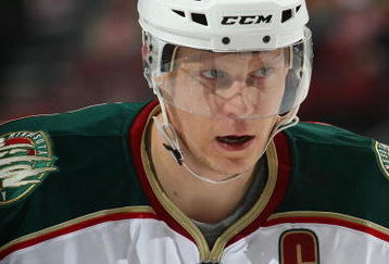 NEWARK, NJ - MARCH 20: Mikko Koivu #9 of the Minnesota Wild skates against the New Jersey Devils on March 20, 2009 at the Prudential Center in Newark, New Jersey. (Photo by Bruce Bennett/Getty Images)