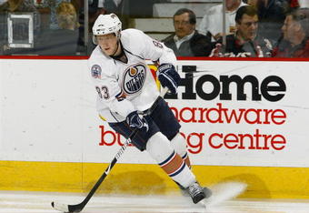 OTTAWA - MARCH 5:  Ales Hemsky #83 of the Edmonton Oilers skates against the Ottawa Senators during the game on March 5, 2009 at Scotiabank Place in Ottawa, Ontario, Canada. (Photo by Phillip MacCallum/Getty Images)
