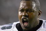 PHILADELPHIA - SEPTEMBER 17: Shawn Andrews #73 of the Philadelphia Eagles yells during the game against the Washington Redskins at Lincoln Financial Field on September 17, 2007  in Philadelphia, Pennsylvania. (Photo by: Chris McGrath/Getty Images)