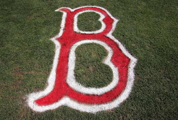 FT MYERS, FL - MARCH 11:  The Boston logo is seen painted on the field before the Boston Red Sox Spring Tranining game against the Baltimore Orioles on March 11, 2007 at City Of Palm Park in Ft Myers, Florida.  The Orioles won 5-3.  (Photo by Carlo Allegri/Getty Images)