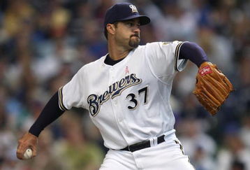 MILWAUKEE - MAY 10: Starting pitcher Jeff Suppan #37 of the Milwaukee Brewers delivers the ball against the Chicago Cubs on May 10, 2009 at Miller Park in Milwaukee, Wisconsin. The Cubs defeated the Brewers 4-2. (Photo by Jonathan Daniel/Getty Images)