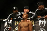 CHICAGO- OCTOBER 25:  Anderson Silva prepares before the Middleweight Title Bout at UFC's Ultimate Fight Night at Allstate Arena on October 25, 2008 in Chicago, Illinois. (Photo by Tasos Katopodis/Getty Images)