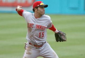 MIAMI - JUNE 08:  Shortstop Jerry Hairston #15 of the Cincinnati Reds throws to first base during a game against the Florida Marlins on June 8, 2008 at Dolphin Stadium in Miami, Florida.  (Photo by Marc Serota/Getty Images)