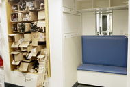 NEW YORK - SEPTEMBER 11: The preserved locker of Thurman Munson is seen in the New York Yankees locker room at Yankee Stadium on September 11, 2008 in the Bronx borough of New York City. The 85 year old ball park will be closed after the 2008 season as the New York Yankees move to the new Yankee Stadium to begin the 2009 season. (Photo by Nick Laham/Getty Images)