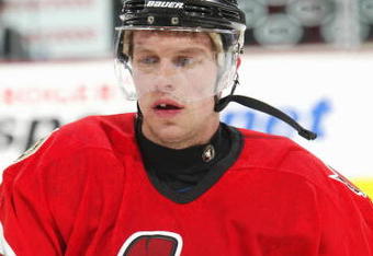 OTTAWA, CANADA - DECEMBER 17: Brian McGrattan #16 of the Ottawa Senators looks on during the game against the Toronto Maple Leafs  on December 17, 2005 at the Corel Centre in Ottawa, Canada. The Senators defeated the Maple Leafs 8-2. (Photo by: Phillip MacCallum/Getty Images)