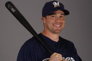 MARYVALE, AZ - FEBRUARY 26:  Vinny Rottino #10  poses for a photo during the Milwaukee Brewers Spring Training Photo Day at Maryvale Baseball Park on February 26, 2008 in Maryvale, Arizona.  (Photo by Chris Graythen/Getty Images)