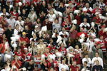 RALEIGH, NC - JUNE 14:  Fans of the Carolina Hurricanes cheer during game five of the 2006 NHL Stanley Cup Finals against the Edmonton Oilers on June 14, 2006 at the RBC Center in Raleigh, North Carolina.  (Photo by Bruce Bennett/Getty Images)