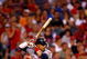 ANAHEIM, CA - JULY 27:  Victor Martinez #41 of the Cleveland Indians bats against the Los Angeles Angels of Anaheim at Angel Stadium on July 27, 2009 in Anaheim, California.  (Photo by Jeff Gross/Getty Images)