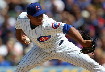 CHICAGO - MAY 16: Carlos Marmol #49 of the Chicago Cubs throws the ball against the Houston Astros on May 16, 2009 at Wrigley Field in Chicago, Illinois. The Cubs defeated the Astros 5-4. (Photo by Jonathan Daniel/Getty Images)
