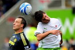 READING, ENGLAND - AUGUST 01:  Shane Long of Reading is challenged by John Terry of Chelsea during the pre-season friendly match between Reading and Chelsea at the Madejski Stadium on August 1, 2009 in Reading, England.  (Photo by Shaun Botterill/Getty Images)