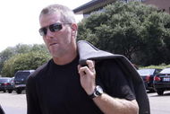 HATTIESBURG, MS - JULY 11:  Former NFL quarterback Brett Favre arrives for a funeral service for former NFL quarterback Steve McNair on July 11, 2009 in Hattiesburg, Mississippi.  (Photo by Dave Martin/Getty Images)