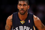 LOS ANGELES - APRIL 12:  O.J. Mayo #32 of the Memphis Grizzlies sets on the court aganst the Los Angeles Lakers on April 12, 2009 at Staples Center in Los Angeles, California.   NOTE TO USER: User expressly acknowledges and agrees that, by downloading and/or using this Photograph, user is consenting to the terms and conditions of the Getty Images License Agreement. (Photo by Stephen Dunn/Getty Images)