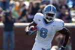 WINSTON SALEM, NC - OCTOBER 27:  Wide receiver Greg Little #8 of the University of North Carolina Tar Heels during the ACC game at the Groves Stadium, on October 27, 2007 in Winston Salem,North Carolina.  (Photo by David Cannon/Getty Images)