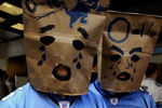 NEW YORK - APRIL 25:  Detroit Lions fans wait for admission to Radio City Music Hall for the 2009 NFL Draft on April 25, 2009 in New York City.  (Photo