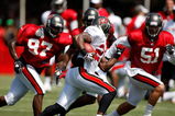 TAMPA - AUGUST 01:  Running back Carnell Williams #24 of the Tampa Bay Buccaneers runs the ball during Training Camp at One Buccaneer Place on August 1, 2009 in Tampa, Florida.  (Photo by J. Meric/Getty Images)