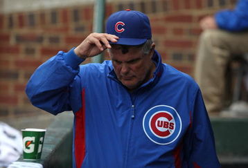 CHICAGO - JULY 08: Manager Lou Piniella #41 of the Chicago Cubs paces in the dugout during a game against the Atlanta Braves on July 8, 2009 at Wrigley Field in Chicago, Illinois. The Braves defeated the Cubs 4-1. (Photo by Jonathan Daniel/Getty Images)