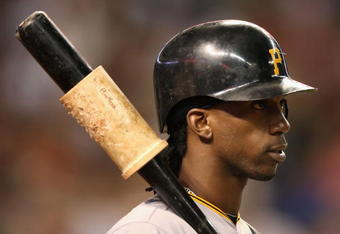 PHOENIX - JULY 23:  Andrew McCutchen #22 of the Pittsburgh Pirates waits to bat against the Arizona Diamondbacks during the major league baseball game at Chase Field on July 23, 2009 in Phoenix, Arizona. The Diamondbacks defeated the Pirates 11-4.  (Photo by Christian Petersen/Getty Images)