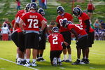 FLOWERY BRANCH, GA - AUGUST 01:  Quarterback Matt Ryan #2 of the Atlanta Falcons runs the offense during opening day of training camp on August 1, 2009 at the Falcons Training Complex in Flowery Branch, Georgia.  (Photo by Kevin C. Cox/Getty Images)