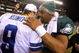 PHILADELPHIA - DECEMBER 28:  Donovan McNabb #5 of the Philadelphia Eagles talks with Tony Romo #9 of the Dallas Cowboys after their game on December 28, 2008 at Lincoln Financial Field in Philadelphia, Pennsylvania. The Eagles defeated the Cowboys 44-6.  (Photo by Jim McIsaac/Getty Images)