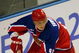 15 Feb 2002:  Sergei Fedorov of Russia carries the puck agains Belarus during the Salt Lake City Winter Olympic Games at the E Center in Salt Lake City, Utah. DIGITAL IMAGE.Mandatory Credit:  Doug Pensinger/Getty Images