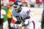 10 Sep 1995:  Running back Herschel Walker #34 of the New York Giants runs downfield against the Kansas Ciy Chiefs during a game held at Arrowhead Stadium in Kansas City, Missouri.  The Chiefs won the game, 21-17. Mandatory Credit: Jonathan Daniel  /Allsp