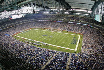 DETROIT - SEPTEMBER 14:  The Detroit Lions host the Green Bay Packers on September 14, 2008 at Ford Field in Detroit, Michigan.  (Photo by Domenic Centofanti/Getty Images)