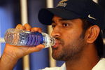CHENNAI, INDIA - DECEMBER 10:  Mahendra Singh Dhoni speaks at a press conference after the Indian nets session at the MA Chidambaram Stadium on December 10, 2008 in Chennai, India.  (Photo by Julian Herbert/Getty Images)