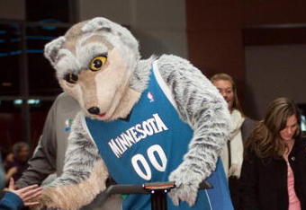 MINNEAPOLIS - JANUARY 12: Minnesota Timberwolves team mascot Crunch rides a Segway down the red carpet during a promotion for the film 'Paul Blart: Mall Cop', starring Kevin James, on January 12, 2009 in Minneapolis, Minnesota. (Photo by Cory Ryan/Getty Images)