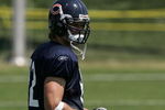 BOURBONNAIS, IL - JULY 30: Greg Olsen #82 of the Chicago Bears, the Bears' first round draft pick, stretches before a summer training camp practice on July 30, 2007 at Olivet Nazarene University in Bourbonnais, Illinois. (Photo by Jonathan Daniel/Getty Images)  
