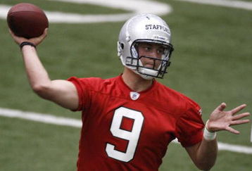 ALLEN PARK, MI - MAY 01:  Matt Stafford #9 of the Detroit Lions throws during rookie orientation camp at the Detroit Lions Headquarters and Training Facility on May 1, 2009 in Allen Park, Michigan.  (Photo by Gregory Shamus/Getty Images)
