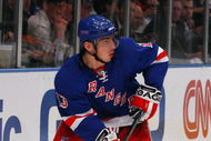 NEW YORK - APRIL 22:  Nikolai Zherdev #13 of the New York Rangers skates against the Washington Capitals during Game Four of the Eastern Conference Quarterfinal Round of the 2009 NHL Stanley Cup Playoffs on April 22, 2008 at Madison Square Garden in New York City.  (Photo by Jim McIsaac/Getty Images)