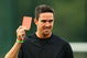 NOTTINGHAM, ENGLAND - JUNE 09: Kevin Pietersen of England produces a red card during a game of football at Gresham Sports Park on June 9, 2009 in Nottingham, England. (Photo by Matthew Lewis/Getty Images)