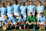 PRETORIA, SOUTH AFRICA - JULY 25:  Manchester City players line up during the final of the 2009 Vodacom Challenge match between Kaizer Chiefs and Manchester City at Loftus Versfeld Stadium on July 25, 2009 in Pretoria, South Africa. (Photo by Lefty Shivambu/Gallo Images/Getty Images)
