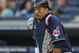 NEW YORK - APRIL 18:  Victor Martinez #41 of the Cleveland Indians in the field against the New York Yankees at Yankee Stadium on April 18, 2009 in the Bronx borough of New York City.  (Photo by Nick Laham/Getty Images)