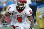 PASADENA, CA - SEPTEMBER 02:  Brent Casteel #5 of the Utah Utes runs with the ball against the UCLA Bruins during the college football game held on Septemeber 2, 2006 at the Rose Bowl in Pasadena, California. The Bruins defeated the Utes 31-10.  (Photo by Stephen Dunn/Getty Images)