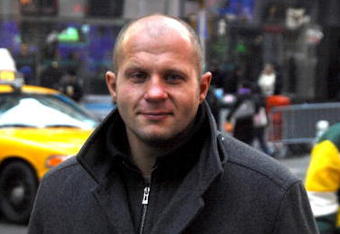 NEW YORK - JANUARY 20:  Fedor Vladimirovich Emelianenko, heavyweight mixed martial artist and current World Alliance of Mixed Martial Arts heavyweight champion rings the NASDAQ opening bell at NASDAQ in Times Square on January 20, 2009 in New York City.  (Photo by Joe Corrigan/Getty Images)