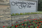 CHASKA, MN. - JUNE 28:  A sign at the clubhouse of Hazeltine National Golf Club, site of the 2002 PGA Championship in Chaska, Minnesota.  (Photo By Carlos Gonzalez/Getty Images)