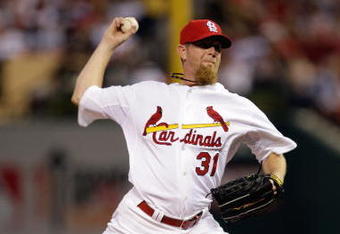 ST. LOUIS, MO - JULY 14:  National League All-Star Ryan Franklin of the St. Louis Cardinals pitches during the 2009 MLB All-Star Game at Busch Stadium on July 14, 2009 in St Louis, Missouri. (Photo by Jamie Squire/Getty Images)