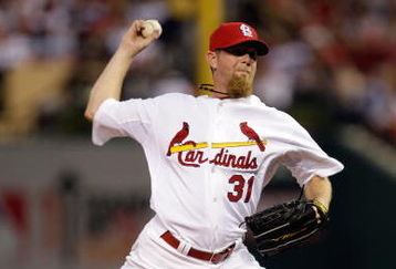 ST. LOUIS, MO - JULY 14:  National League All-Star Ryan Franklin of the St. Louis Cardinals pitches during the 2009 MLB All-Star Game at Busch Stadium on July 14, 2009 in St Louis, Missouri. (Photo by Jamie Squire/Getty Images)