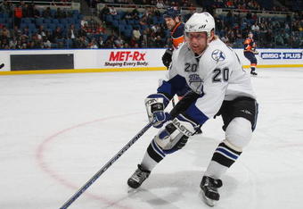 UNIONDALE, NY - FEBRUARY 03: Vaclav Prospal #20 of the Tampa Bay Lightning skates against the New York Islanders on February 3, 2009 at the Nassau Coliseum in Uniondale, New York. The Islanders defeated the Lightning 3-1. (Photo by Bruce Bennett/Getty Images)