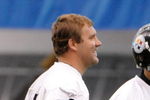 PITTSBURGH - MAY 01:  Ben Roethlisberger #7 of the Pittsburgh Steelers jokes with Charlie Batch #16 during rookie training at the Pittsburgh Steelers Practice Facility on May 1, 2009 in Pittsburgh, Pennsylvania.  (Photo by Joe Sargent/Getty Images)